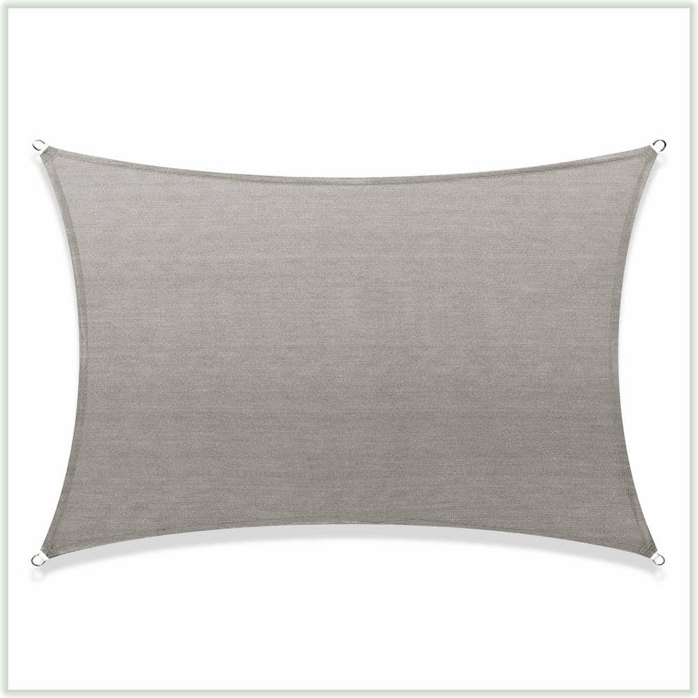 16 ft. x 24 ft. 190 GSM Grey Rectangle Sun Shade Sail Screen Canopy, Outdoor Patio and Pergola Cover (Custom Size) price history on PriceWatchPro