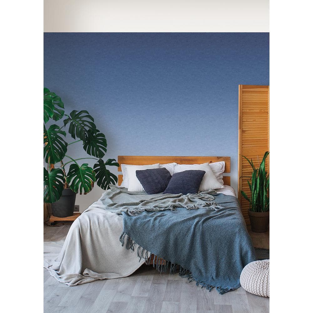 Blue Ombre Self-Adhesive Vinyl Wall Mural Set