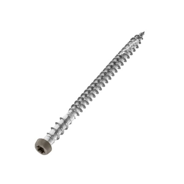 10 x 2-1/2 in. Star Trim Head Stainless Steel Composite Deck Screws Chocolate 71 (100-Pieces)