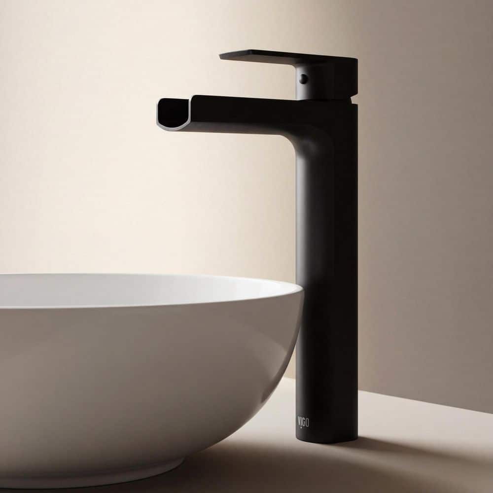 VIGO Amada Single Handle Single-Hole Bathroom Vessel Faucet in