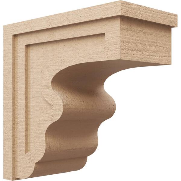 Ekena Millwork 11-in. x 22-in. x 22-in. Series 1 Classic Highland Rough Cedar Woodgrain Timberthane Polyurethane Corbel, Primed Tan
