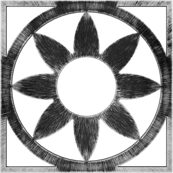 Ekena Millwork 3/4 in. x 24 in. x 24 in. Blume Architectural Grade PVC Peirced Ceiling Medallion