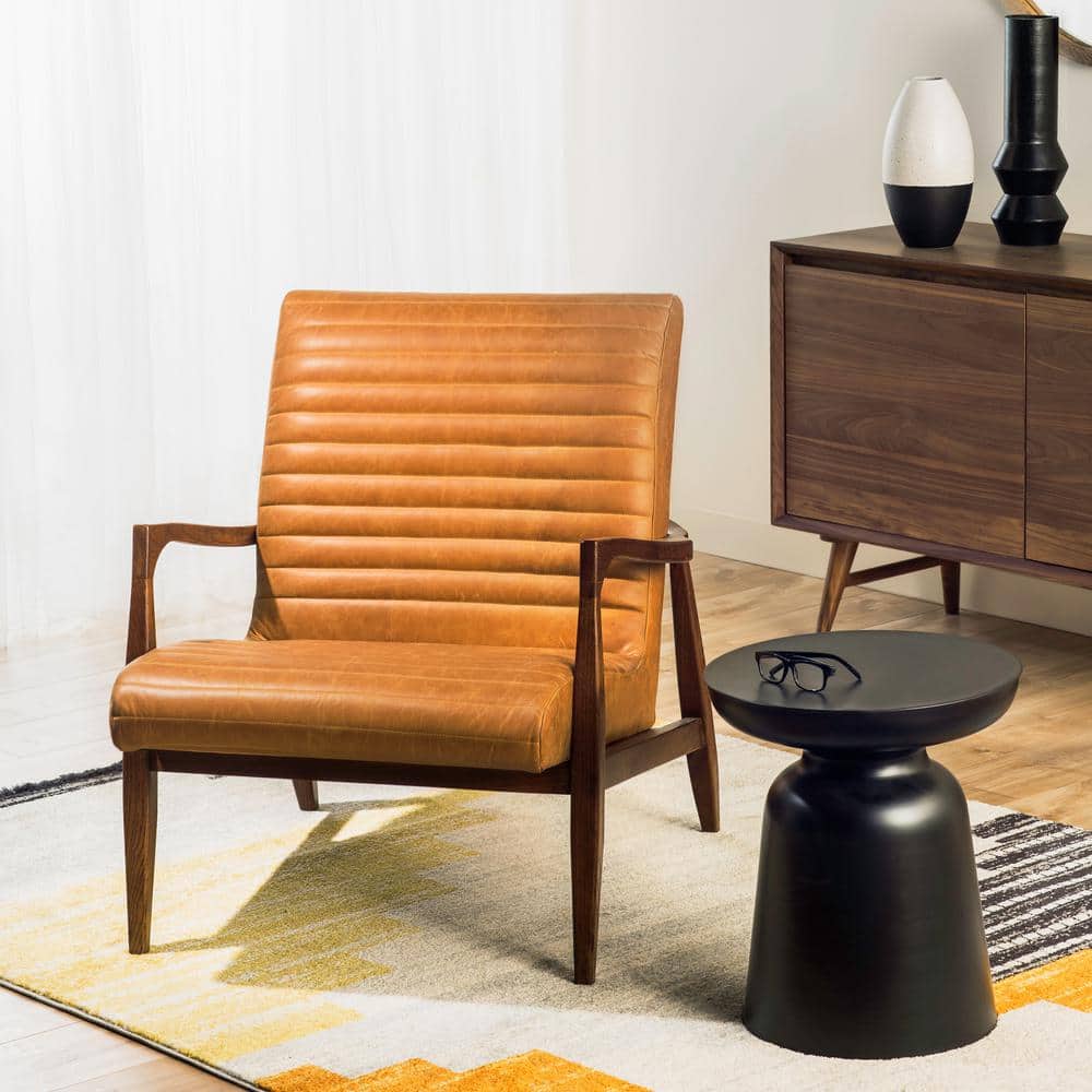 Rowan Cognac Tan Leather Arm Chair (Set of 1) price history on PriceWatchPro