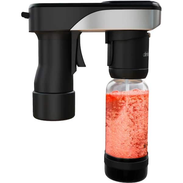 DrinkMate Black Portable Spritzer Machine with 0.5L Reusable BPA