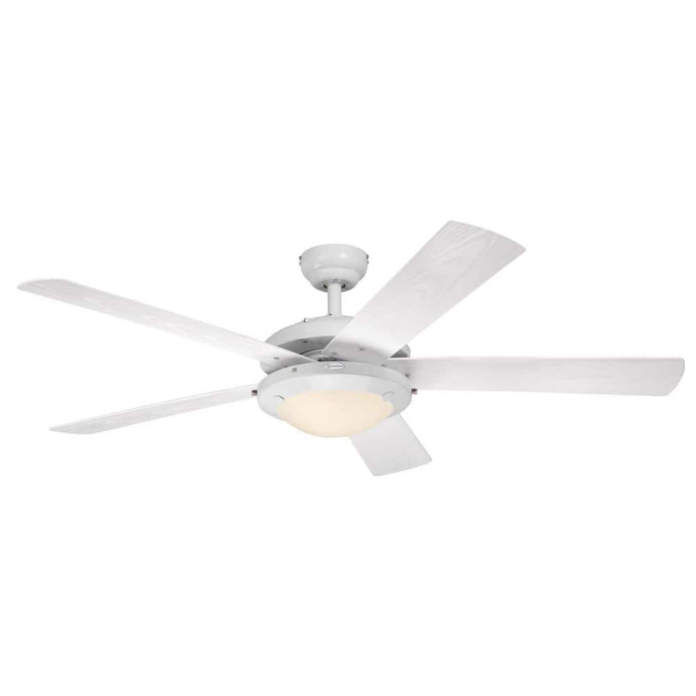 Westinghouse Comet Ceiling Fan White Fitting and White/Pine Blades 