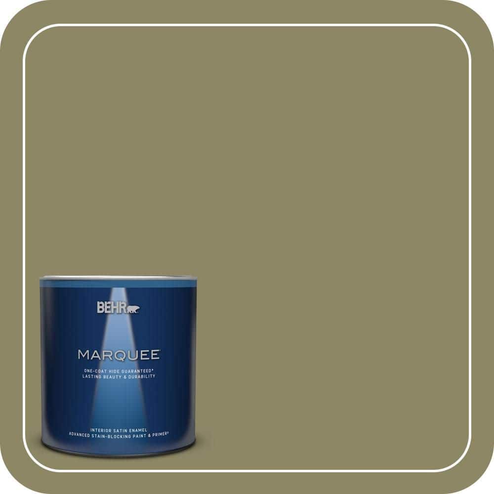 1 qt. #PPU9-23 Oregano Spice Satin Enamel Interior Paint & Primer product image for price tracking