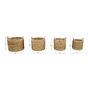 Brown Sea Grass Coastal Storage Basket (Set of 4)