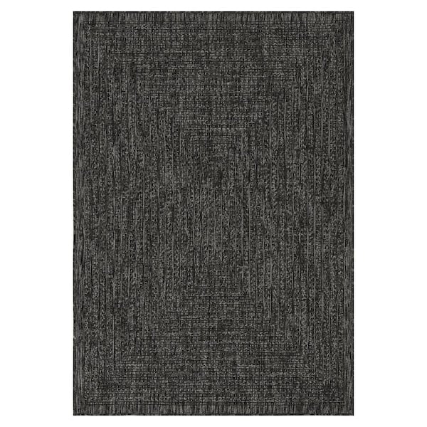 PLAYA RUG Viola Black 10 ft. x 13 ft. Indoor/Outdoor Area Rug
