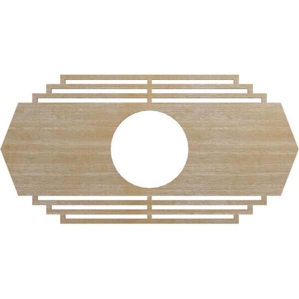 Ekena Millwork 0.25 in. x 4.25 in. x 8 in. Wood Medallion Moulding