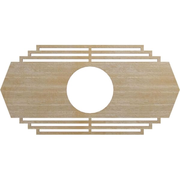 Ekena Millwork 0.375 in. x 4.25 in. x 8 in. Wood Medallion Moulding