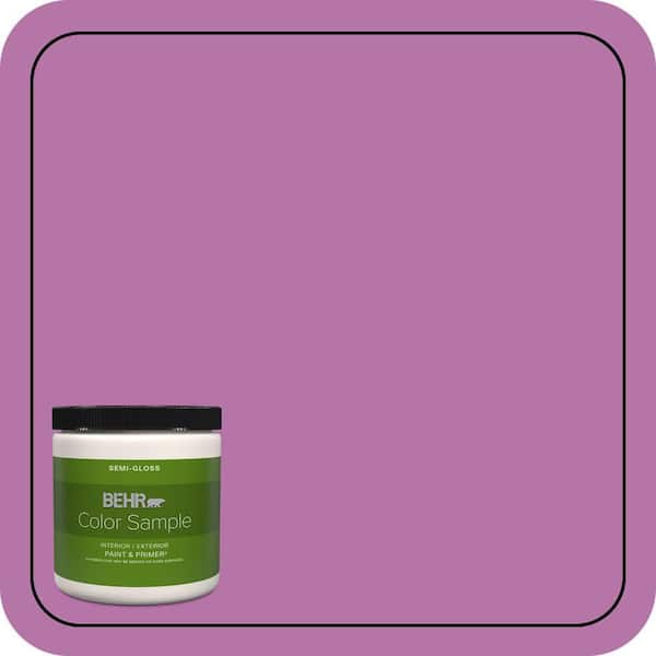 BEHR PREMIUM PLUS 8 oz. #P110-5A Eccentric Magenta Semi-Gloss Interior/Exterior Paint & Primer Color Sample