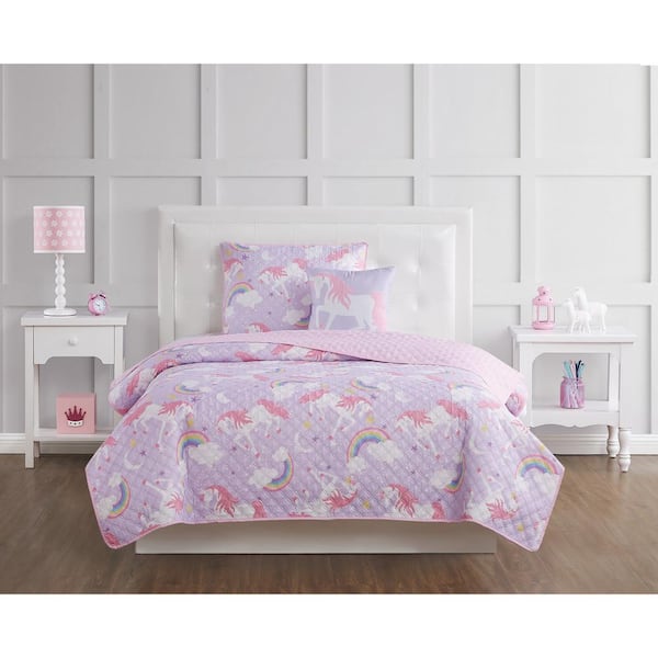 Rainbow Unicorn Quilt Set