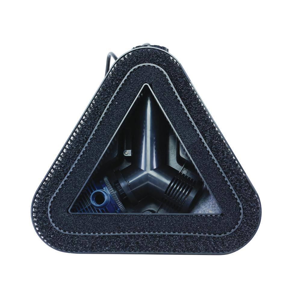 All-in-One Black Submersible Pond Filter with UV Light