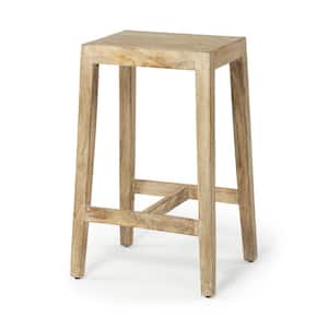 Colony 25 in. Seat Height Brown Wood Seat and Frame Stool