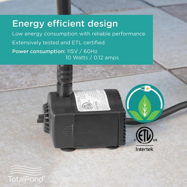 160 GPH Fountain Pump with Low Water Shut-Off Feature