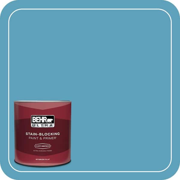 BEHR ULTRA 1 qt. #540D-5 Tropical Splash Extra Durable Flat Interior Paint & Primer