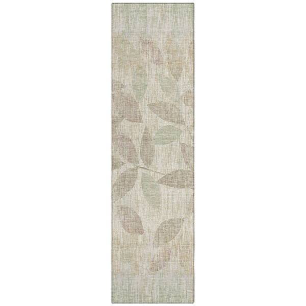 Chantille Machine Washable Indoor/Outdoor Abstract ACN3162 Cream 2 ft. x 7 ft. Runner Rug