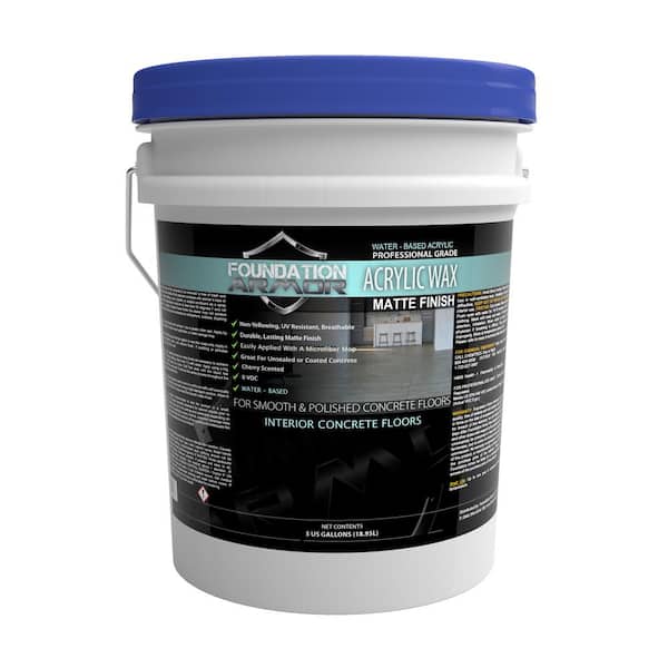 Foundation Armor Armor Wax-Matte 5 Gal. Matte Water Based Concrete Floor Wax