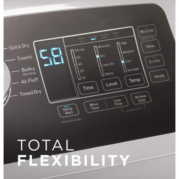 GE - 7.4 cu. ft. Electric Dryer with Sensor Dry in White