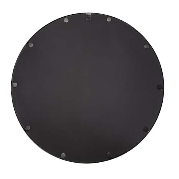 Habitat 30 in. x 30 in. Modern Round Framed Adelina Black Circular Accent  Mirror MR3719W - The Home Depot