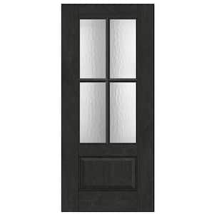 Regency 36 in. x 80 in. Universal Handing 3/4 L 4SDL Oasis Decorative Glass Onyx Stain Fiberglass Front Door Slab