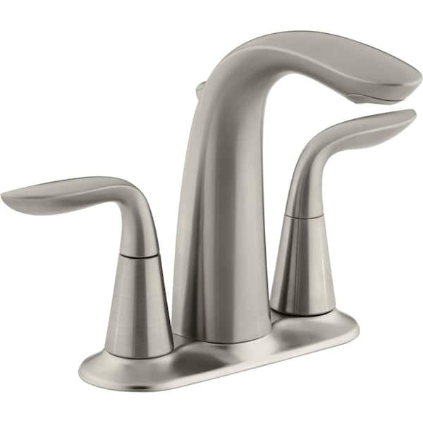 KOHLER Refinia 4 in. Centerset 2-Handle Water-Saving Bathroom Faucet in ...