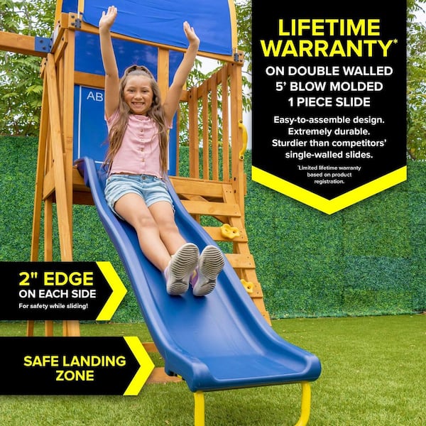 SPORTSPOWER Addison Wooden Outdoor Playset with Swings, Heavy Duty