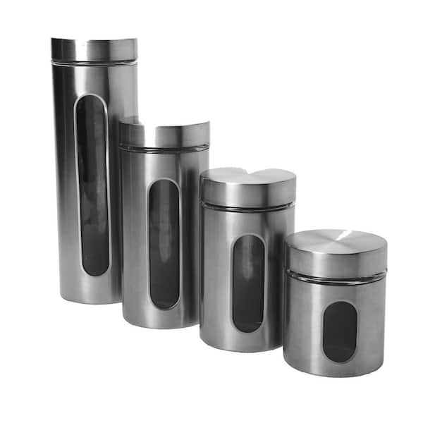 Anchor Hocking 4-Piece Palladian Window Set in Stainless Steel