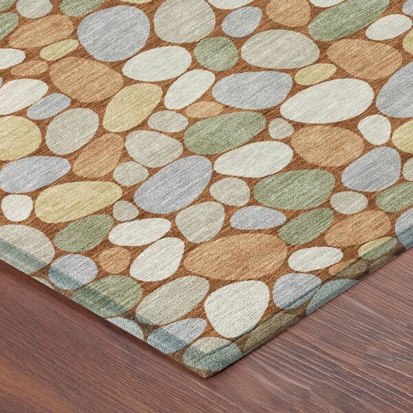 Chantille Machine Washable Indoor/Outdoor Abstract ACN2817 Paprika 10 ft. x 14 ft. Area Rug