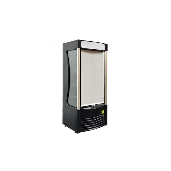 Elite Kitchen Supply 35.3 in. 17.5 cu. ft. Vertical Open Air Cooler Display Merchandiser NSF EF463 Black