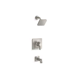 Venza 1-Handle Tub and Shower Faucet Trim Kit with 1.75 GPM in Vibrant Brushed Nickel (Valve Not Included)