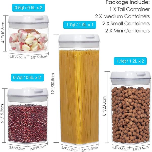 Vtopmart Airtight Food Storage Containers Set with Lids, 15pcs BPA Free Plastic Dry Food Canisters for Kitchen Pantry Organization and Storage
