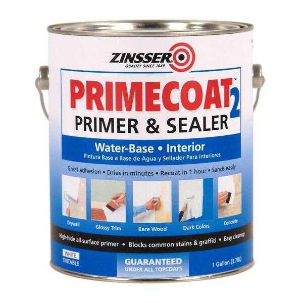 Zinsser PrimeCoat 1 gal. White Water-Based Interior Multi-Purpose Primer & Sealer (4-Pack)