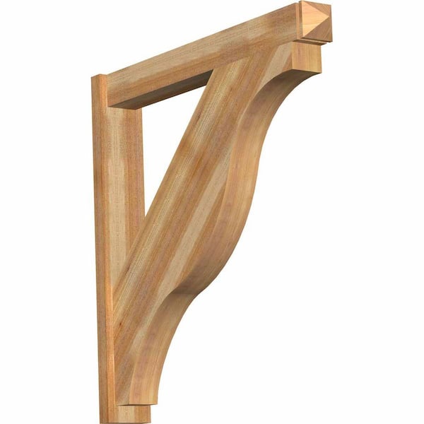 Ekena Millwork 6 in. x 42 in. x 42 in. Fuston Arts and Crafts Rough Sawn Western Red Cedar Outlooker