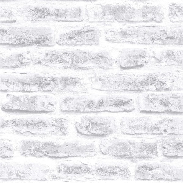 Strata Brick White Wallpaper