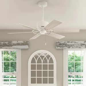 Gilrock 52 in. Indoor Matte White Ceiling Fan For Bedrooms