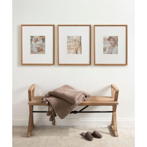 Kate and Laurel Adlynn 16 in. x 20 in. Brown Picture Frame (Set of