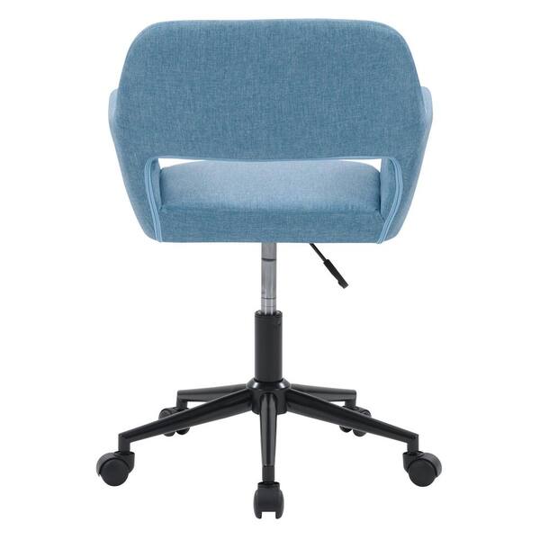 CorLiving Marlowe Light Blue Fabric Upholstered Task Chair WGY-634