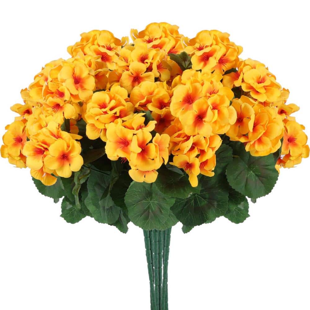 12 Pcs Artificial Geranium Flowers for Outdoors Geranium Silk