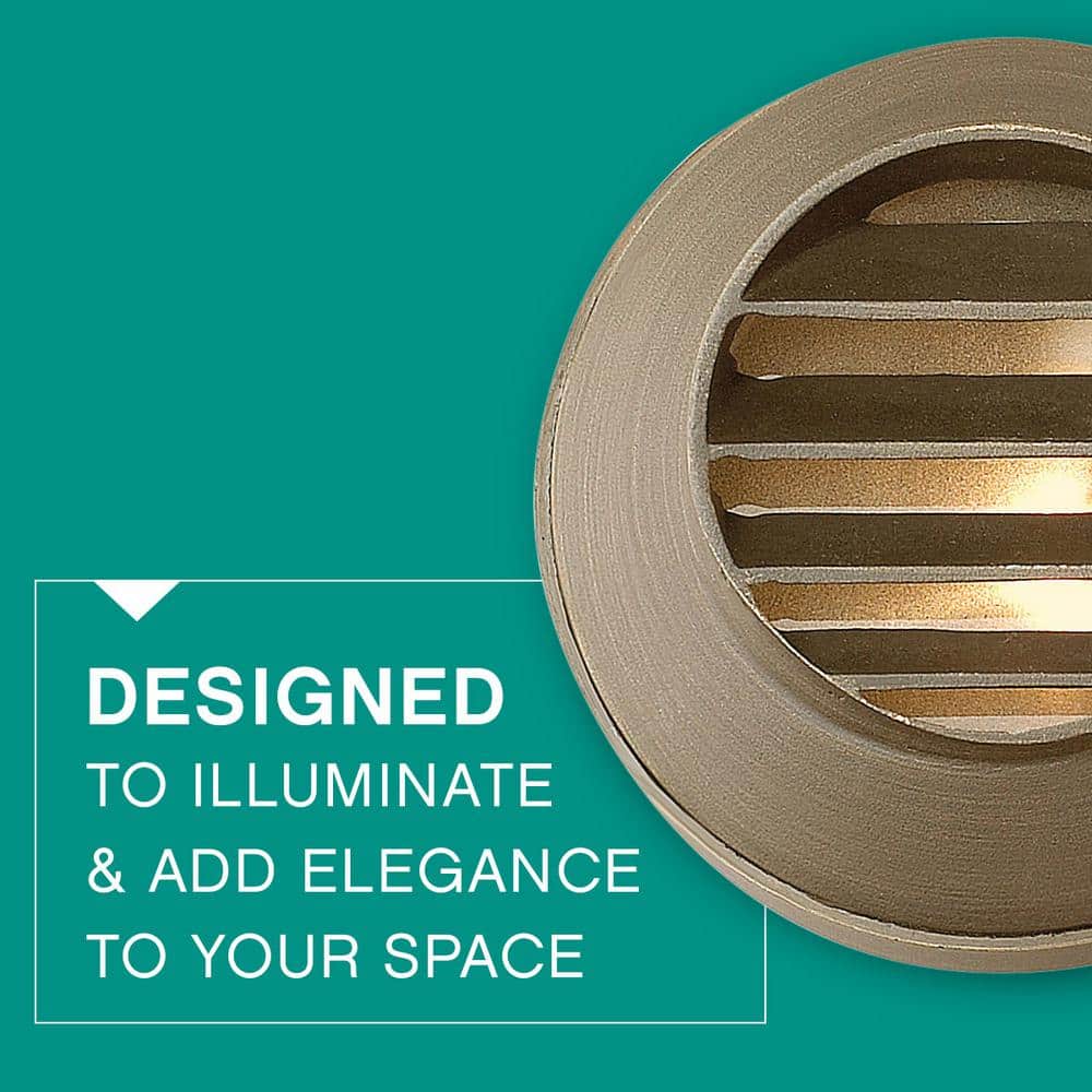 Matte Bronze Round LED Pathway Deck Sconce Light