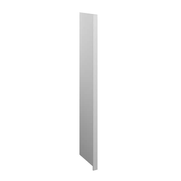 Ithaca Slab 3 in. W x 96 in. H x 24 in. D in Super White Refrigerator End Panel w/3 in. Return in Assembled Pantry