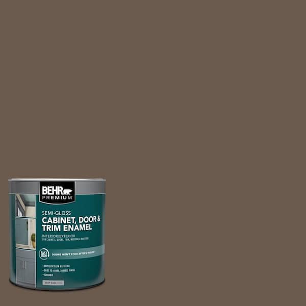 BEHR PREMIUM 1 qt. #PPU5-02 Aging Barrel Semi-Gloss Enamel Interior/Exterior Cabinet, Door & Trim Paint