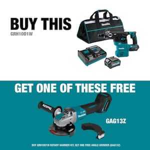 40V max XGT Brushless 13/16in. Rotary Hammer Kit w/Extractor, AFT (2.5Ah) with bonus XGT Brushless 5in. Angle Grinder