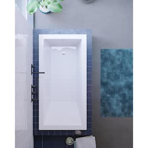 Voltaire 60 in. x 36 in. Acrylic Drop-In Reversible Drain Bathtub in White