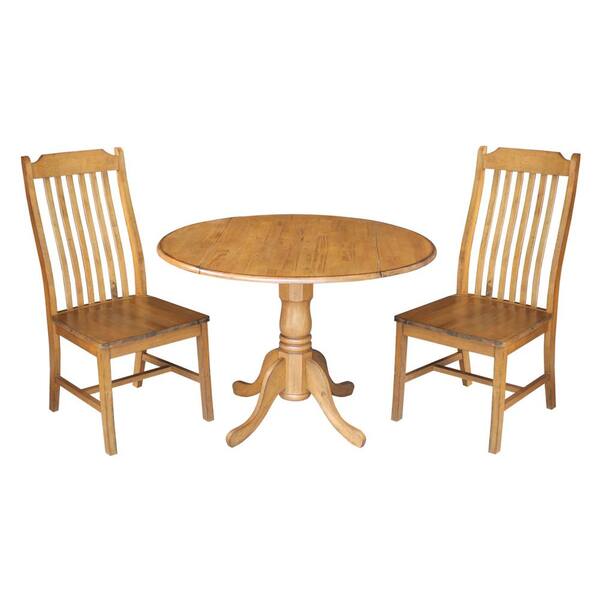 International Concepts 3-Piece Distressed Pecan Dining Set