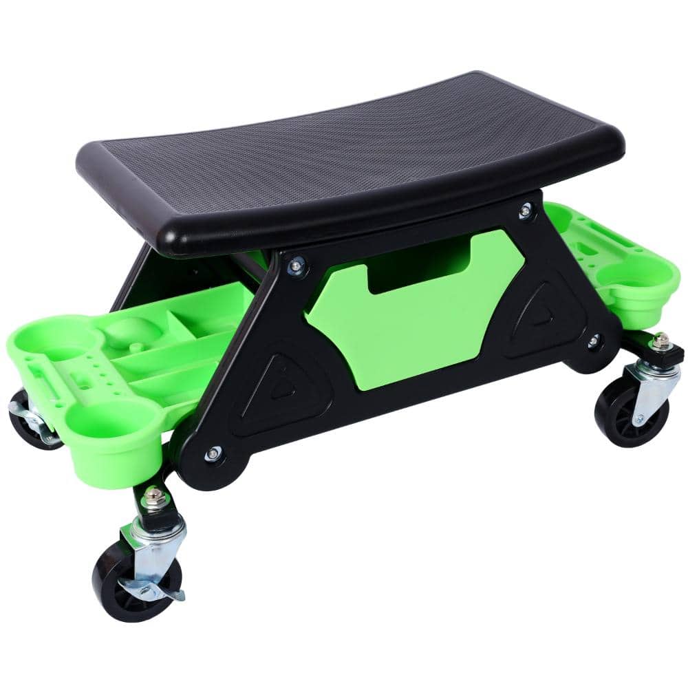 Mechanic Stool, 300LBS Capacity, Rolling Garage Seat with Tool Trays & Drawer, for Auto Repair price history on PriceWatchPro