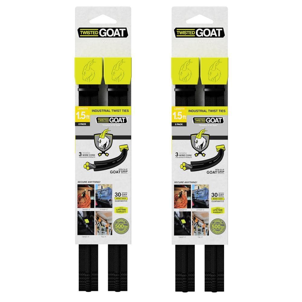 Industrial Heavy-Duty Reusable, Flexible Twist Ties-Two 1.5 ft. (2-Pack) price history on PriceWatchPro