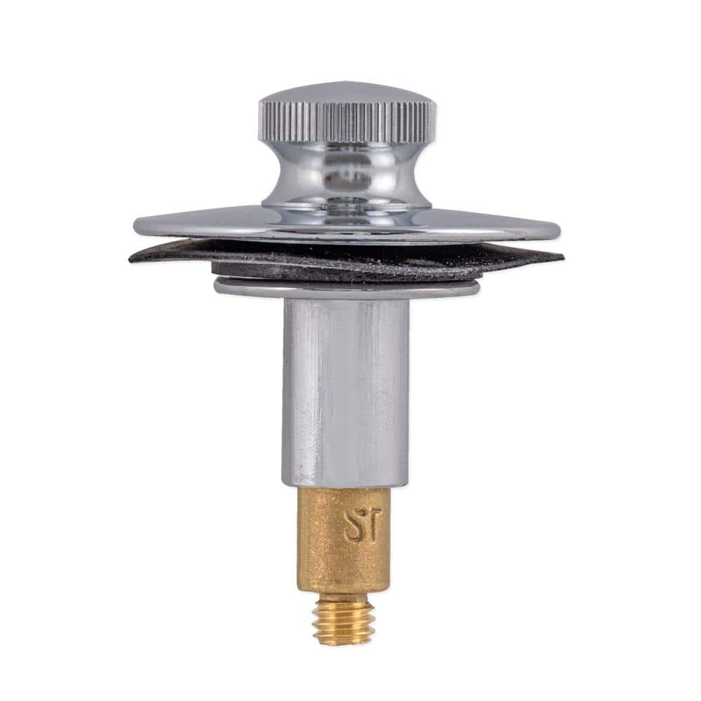 Chrome Plated Push/Pull Bathtub Drain Stopper with Brass Stem