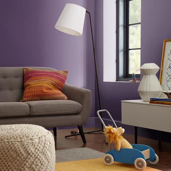 BEHR Premium Plus 1 gal. #P570-7 Proper Purple Hi-Gloss Enamel Interior/Exterior Paint