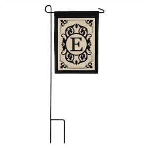 12.5 in. x 18 in. Cambridge Monogram Garden Applique Flag Letter E